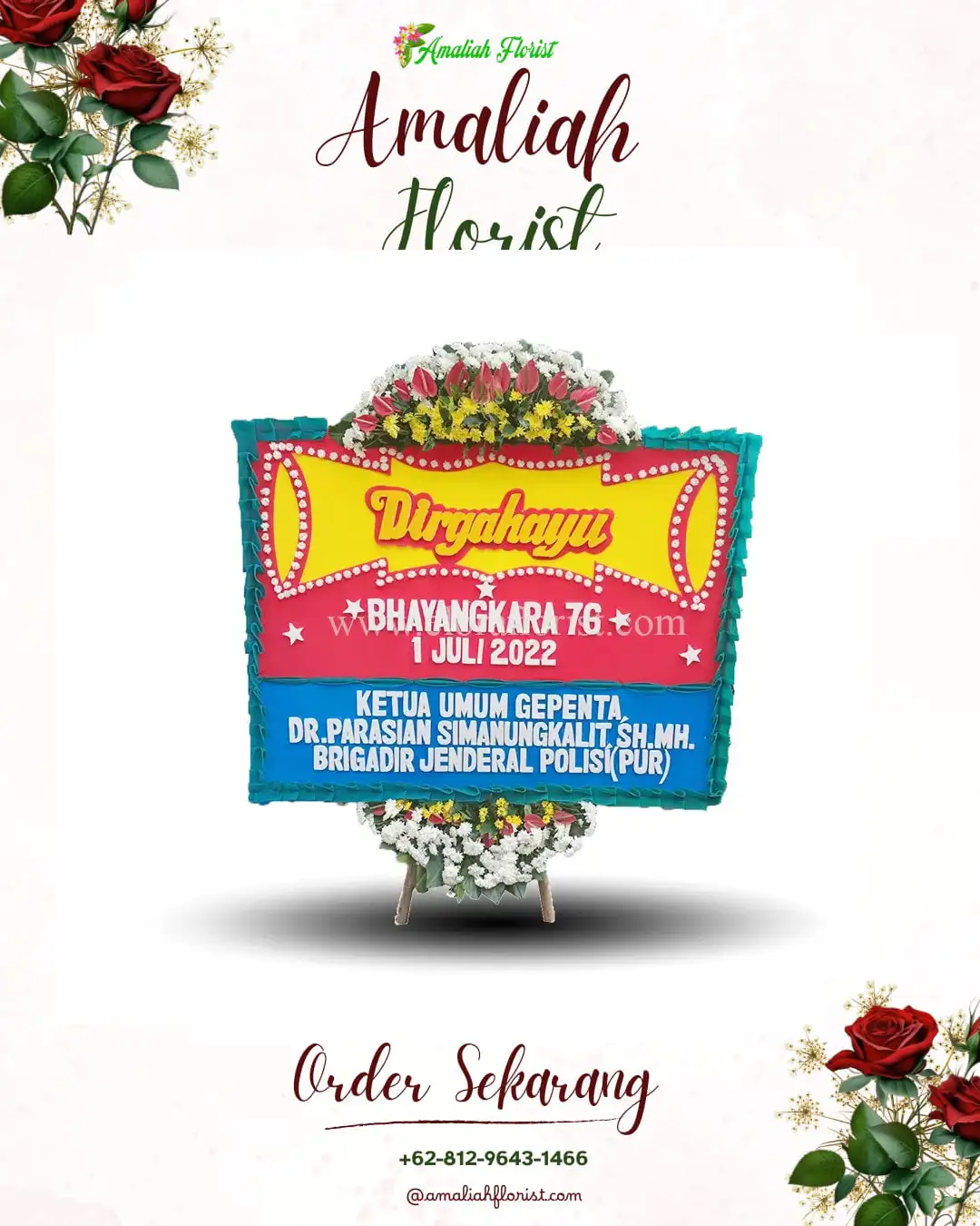 Papan Bunga HUT Ulang Tahun Kawedanan